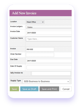 Add Invoice
